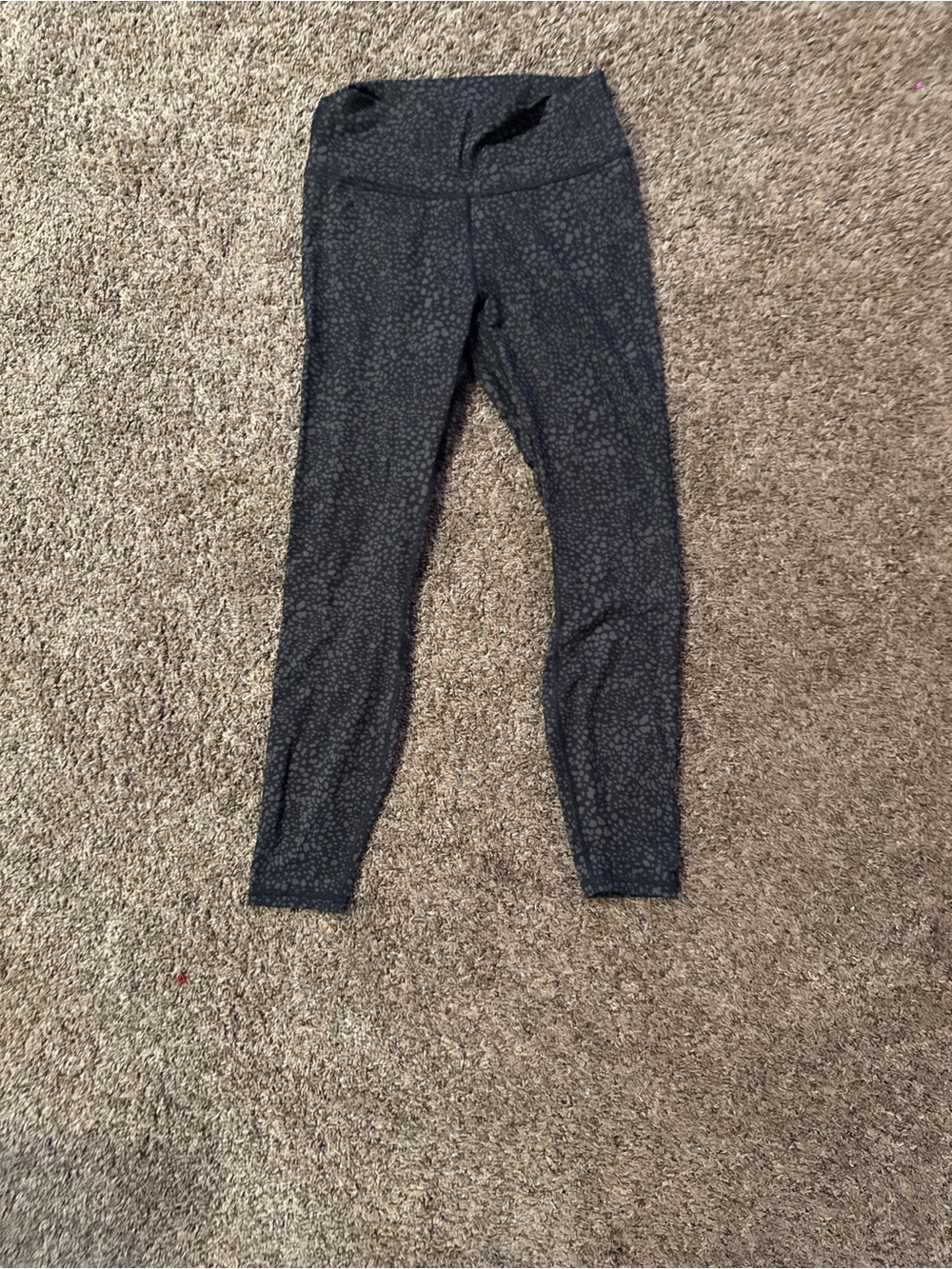 Fabletics Black Subtle Print High-Rise Leggings